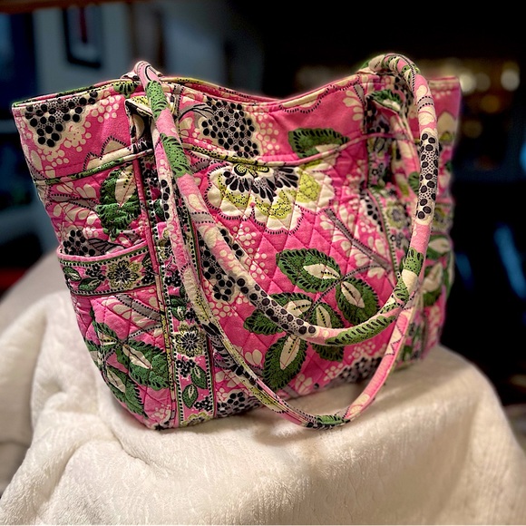 Vera Bradley “Priscilla Pink” Campus Shoulder bag w/Wallet - Picture 2 of 14